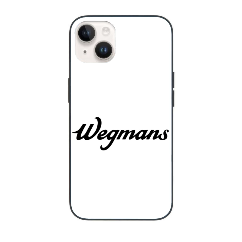 Wegmans Supermarket Chain Logo in Black Script Font iPhone Case