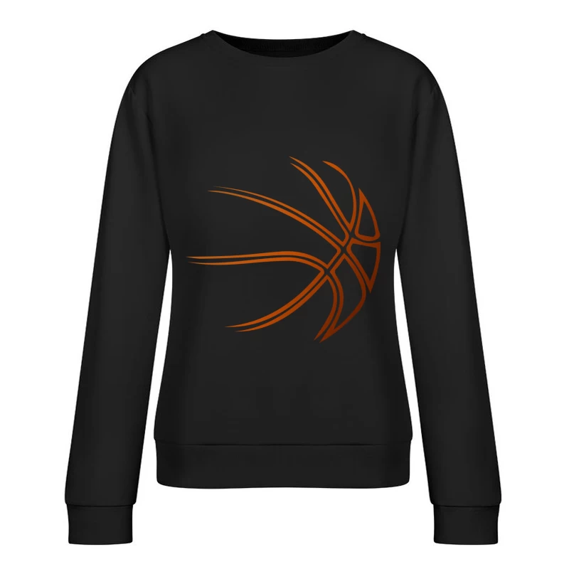 Abstraktes Basketball-Design Damen Pullover Sweatshirt