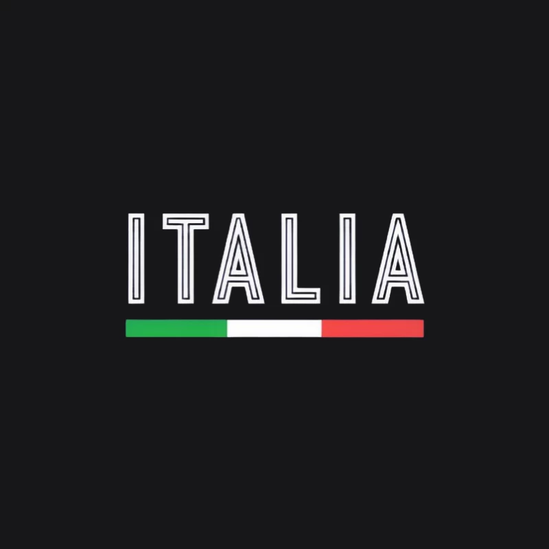 Minimalist Italian Flag-Inspired Typography Design Female Pullover Hoodie