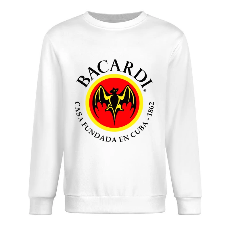 Bacardi Rum's Historic Cuban Bat Logo Male Pullover Sweatshirt