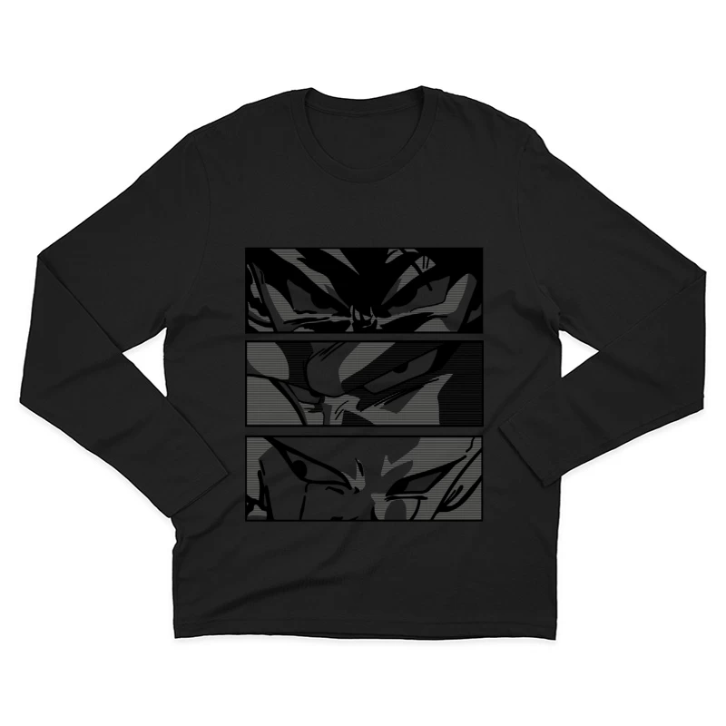 Mysteriöse Comic-Silhouette Herren Langarm T-Shirt