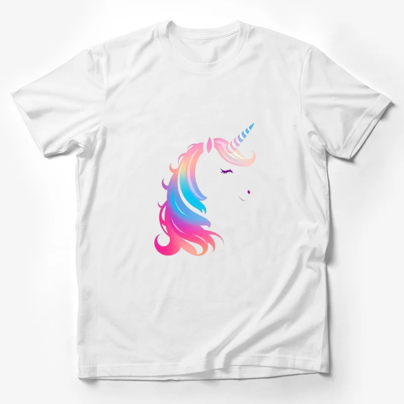 Rainbow Pastel Unicorn Silhouette Male T-Shirt