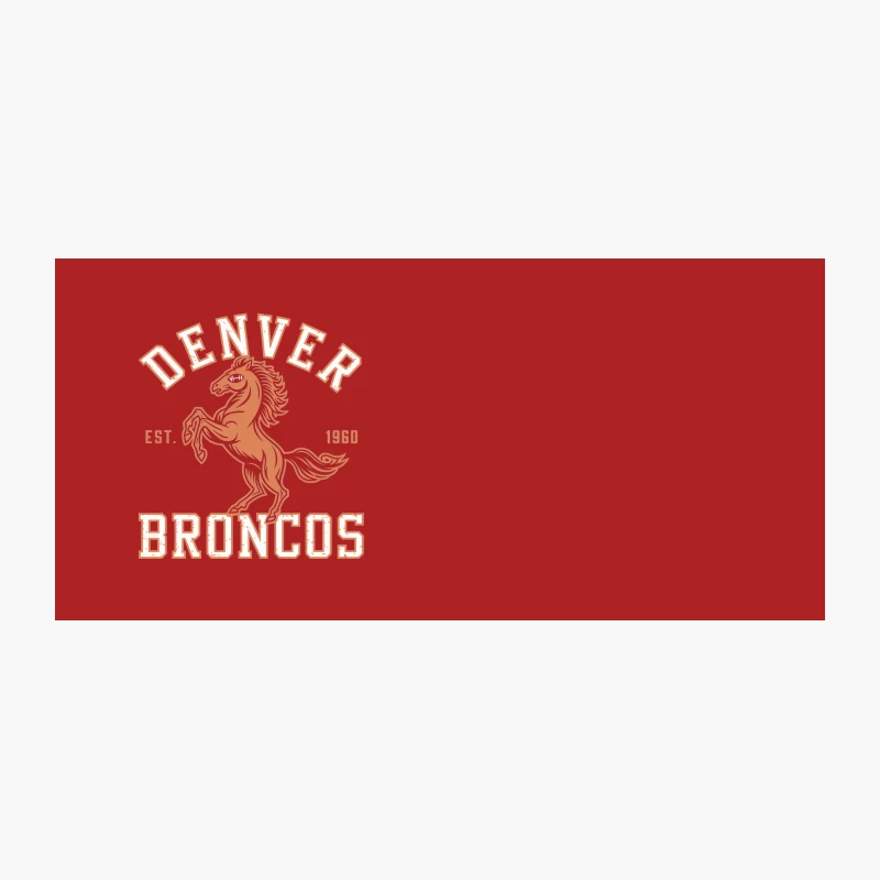 Vintage Denver Broncos NFL Team Logo with Rearing Horse Mascot Est. 1960 Coffee Mug