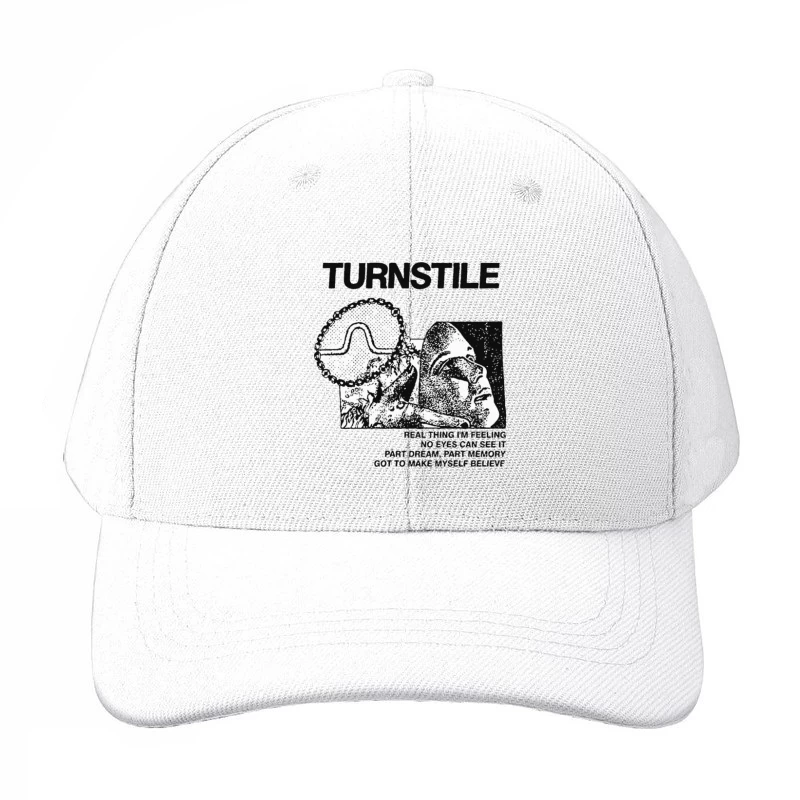 Turnstile Punk Rock Album Cover Art - "Real Thing I'm Feeling" Baseball Cap