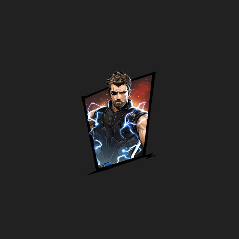 Superhero Character with Lightning Effects Bucket Hat