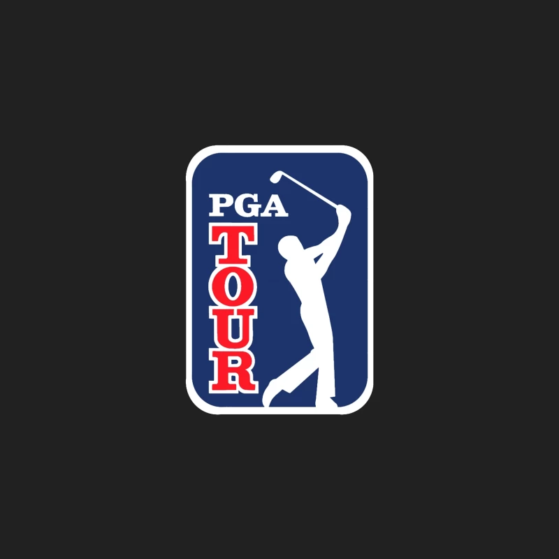 Official PGA Tour Professional Golf Logo with Silhouetted Golfer Bucket Hat