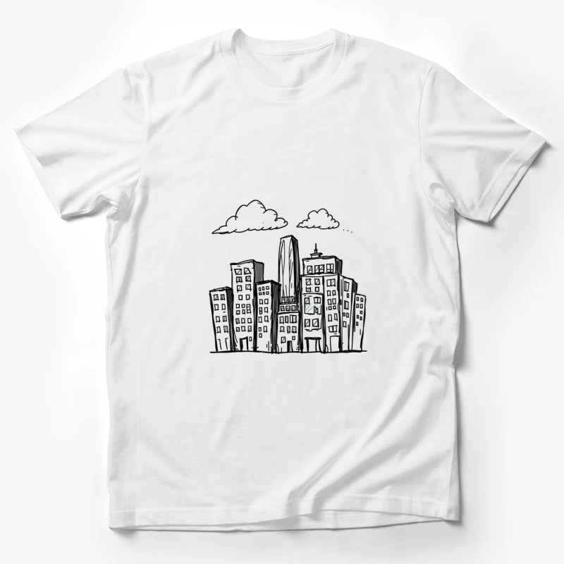 Cityscape at Night Male T-Shirt