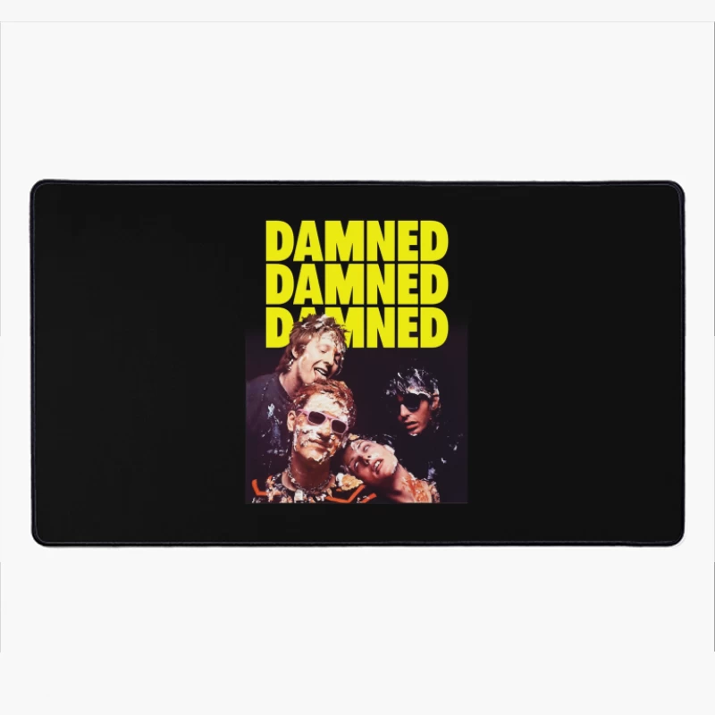 The Damned Punk Rock Band Vintage Album Cover Desk Mat