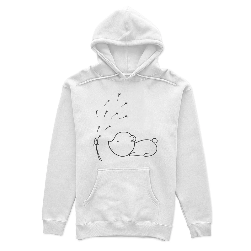 Ours et Fleurs de Pissenlit Femme Sweat à capuche