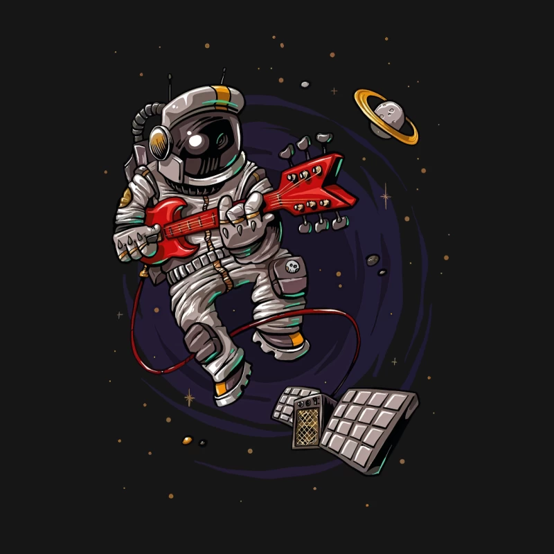 Astronaut Rocker in Space Male Long Sleeve T-Shirt