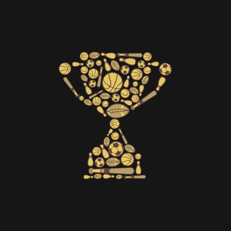 Trophée composé de différents équipements sportifs Femme T-Shirt
