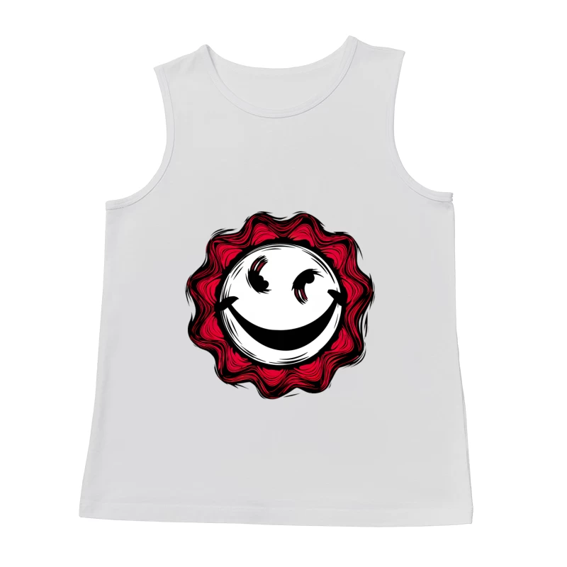 Visage souriant avec un motif à rayons Homme Débardeur