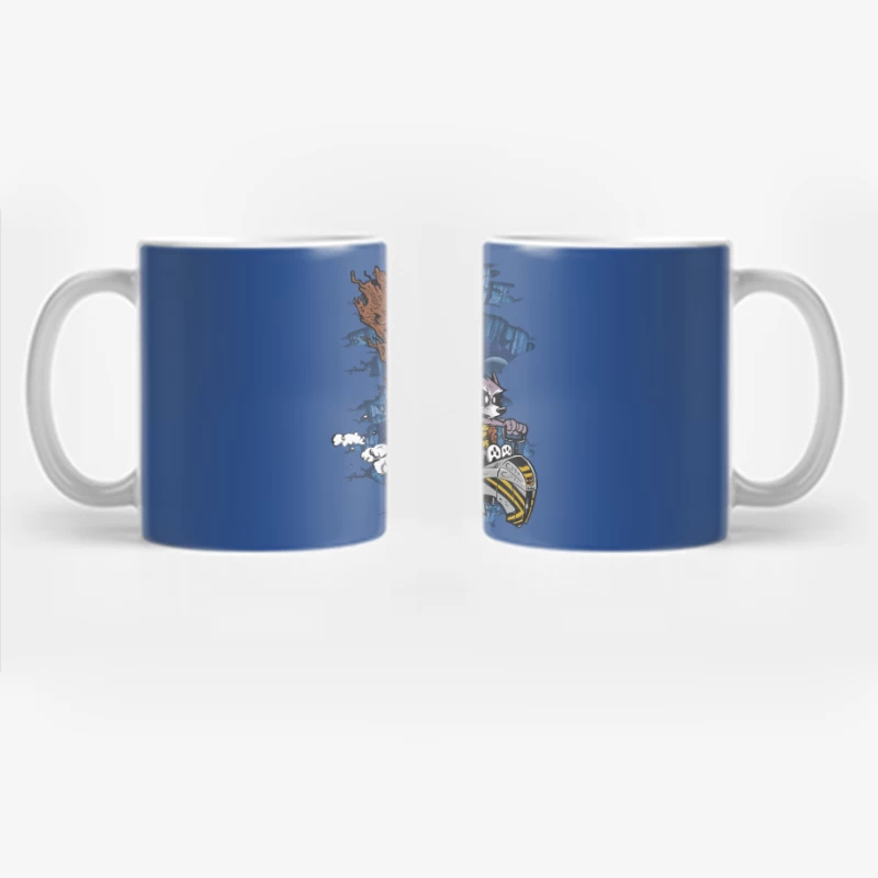 Galactic Warrior and Rebel Pilot in Deep Space Coffee Mug