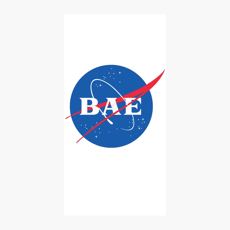 BAE - Nasa Parody Logo Design iPhone Case