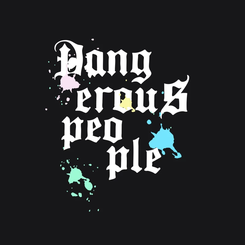 Gefährliche Leute Design mit Farbspritzern Herren Pullover Hoodie