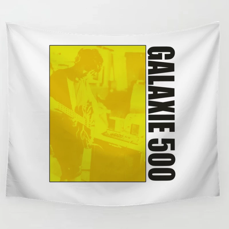 Galaxy 500 Yellow-Filtered Album Cover with Guitarist Tapestry