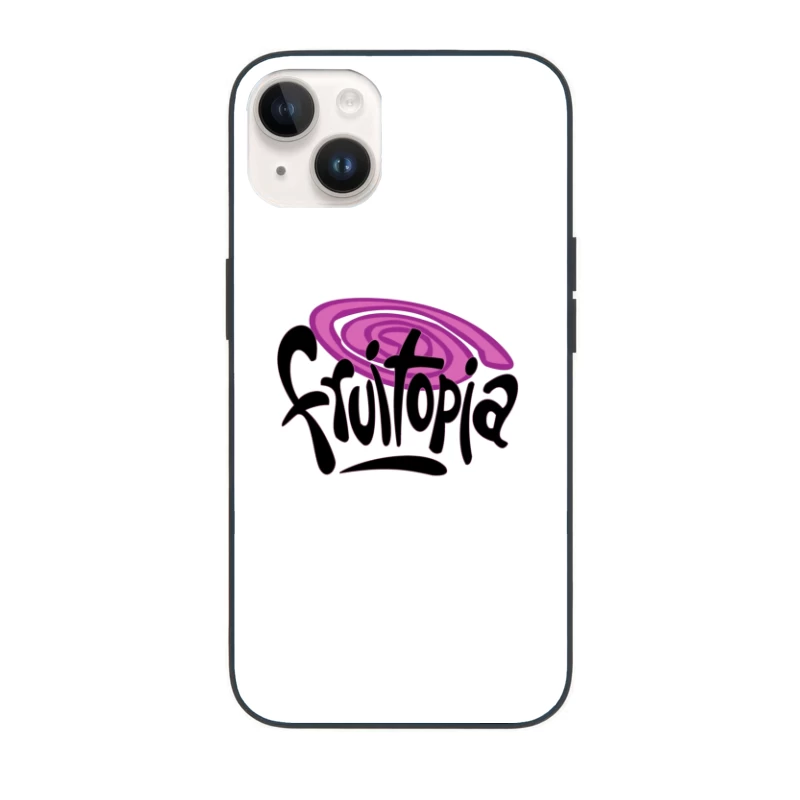 Fruitopia Vintage Beverage Brand Logo with Purple Swirl Design iPhone Case