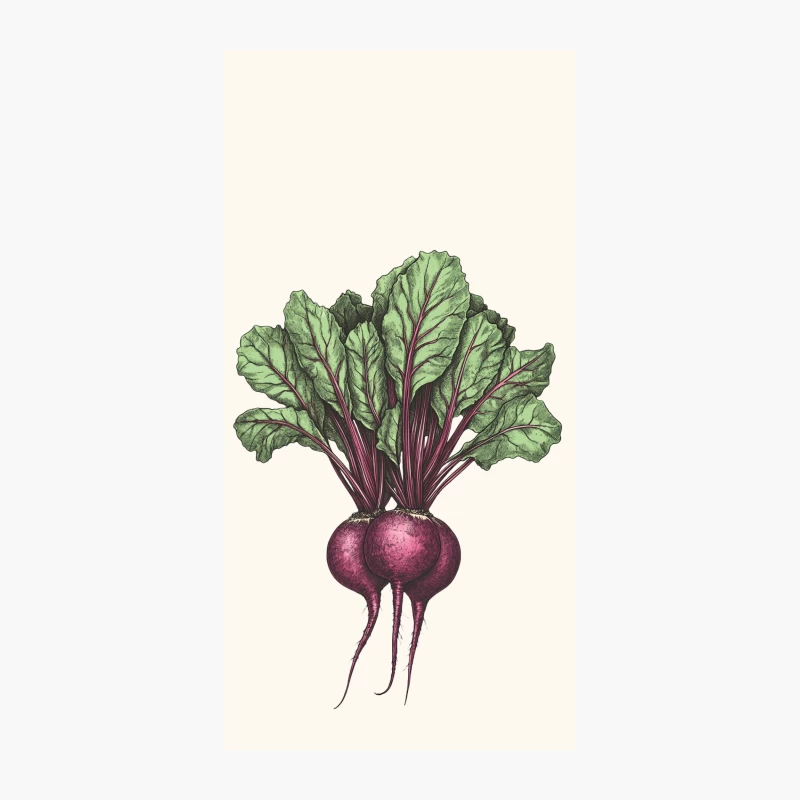 Botanical Illustration of Fresh Organic Beetroots iPhone Case