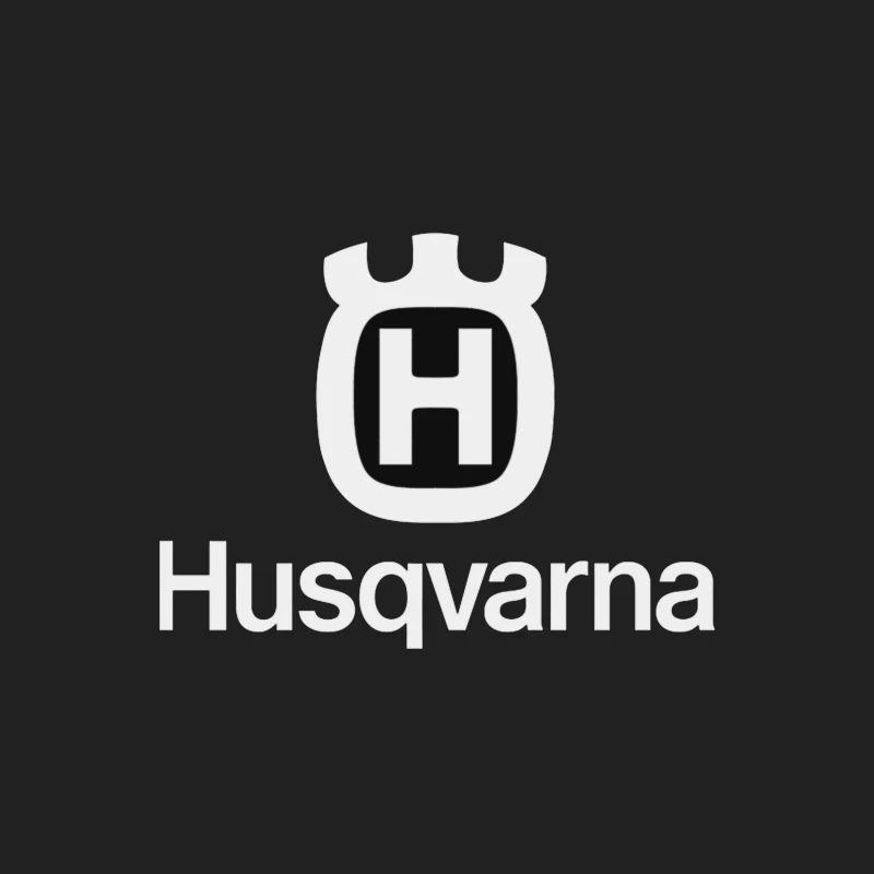 Husqvarna Brand Logo in Black and White Bucket Hat