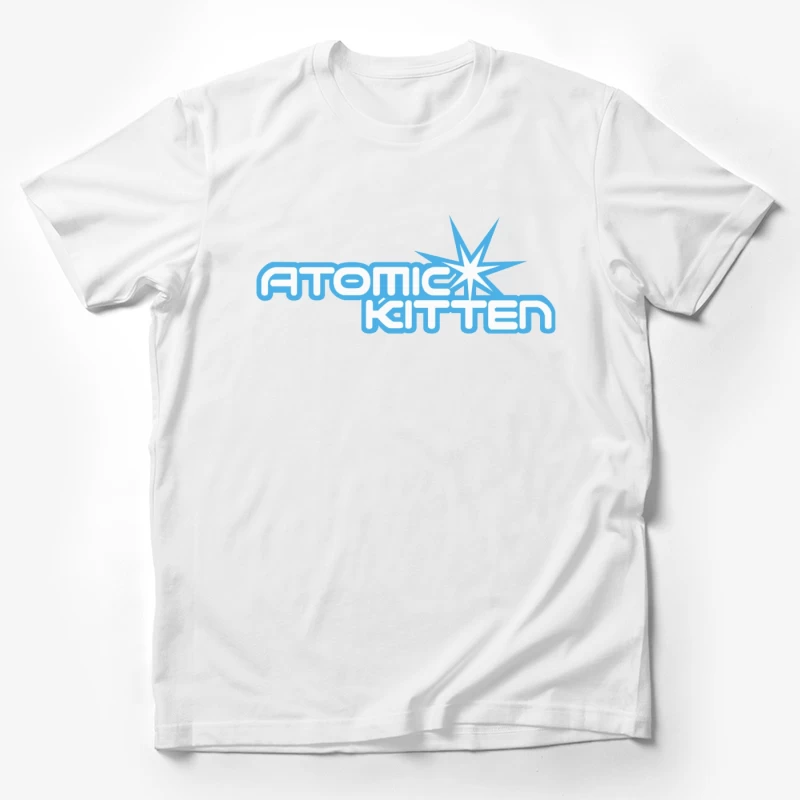 Atomic Kitten Blue Retro Logo Design Male T-Shirt