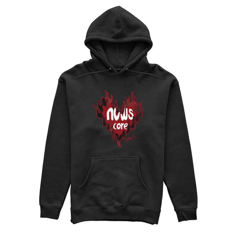 Flammenherz mit Text Damen Pullover Hoodie