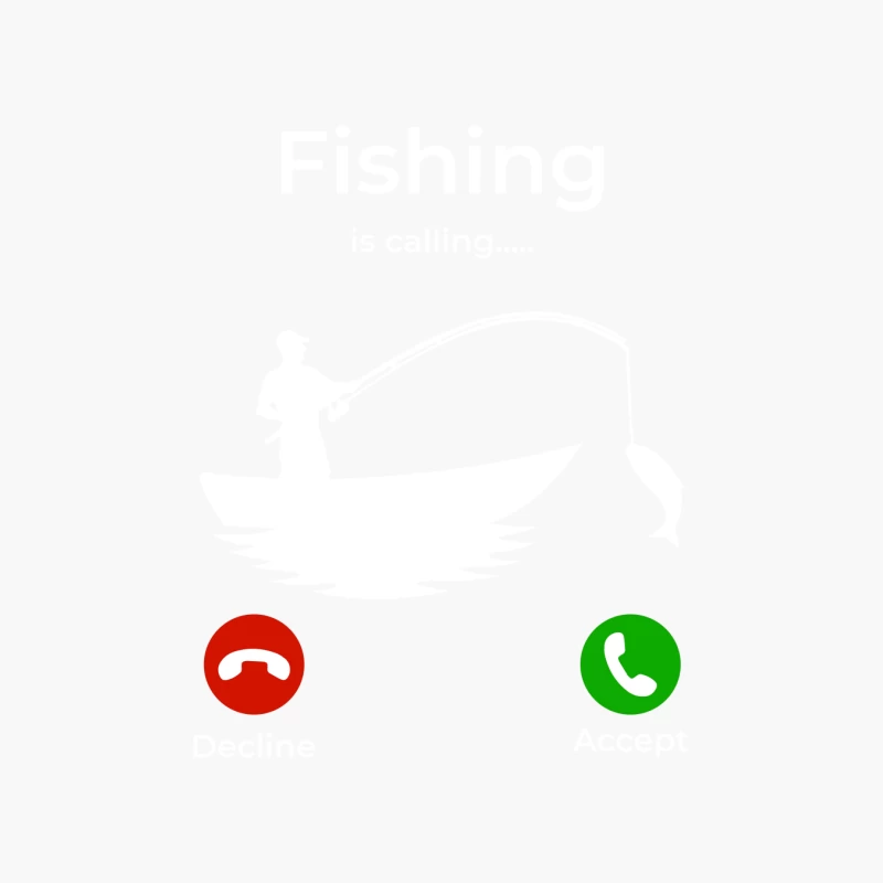 Fishing Is Calling Humor Phone Screen Funny Cotton Tote Bag
