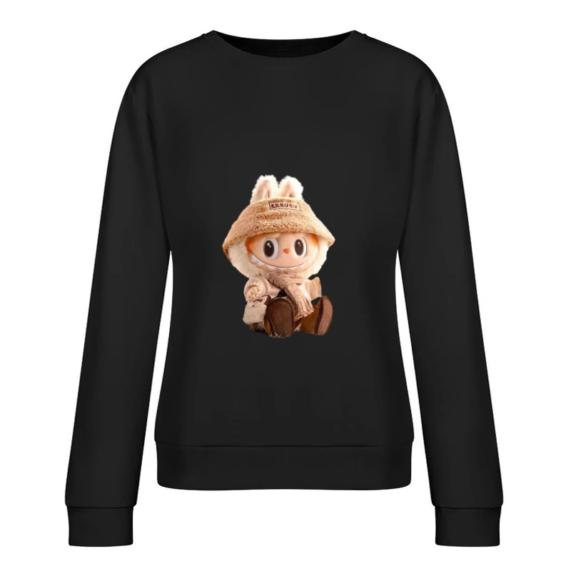 Niedliche Winter-Puppe mit Mütze Damen Pullover Sweatshirt