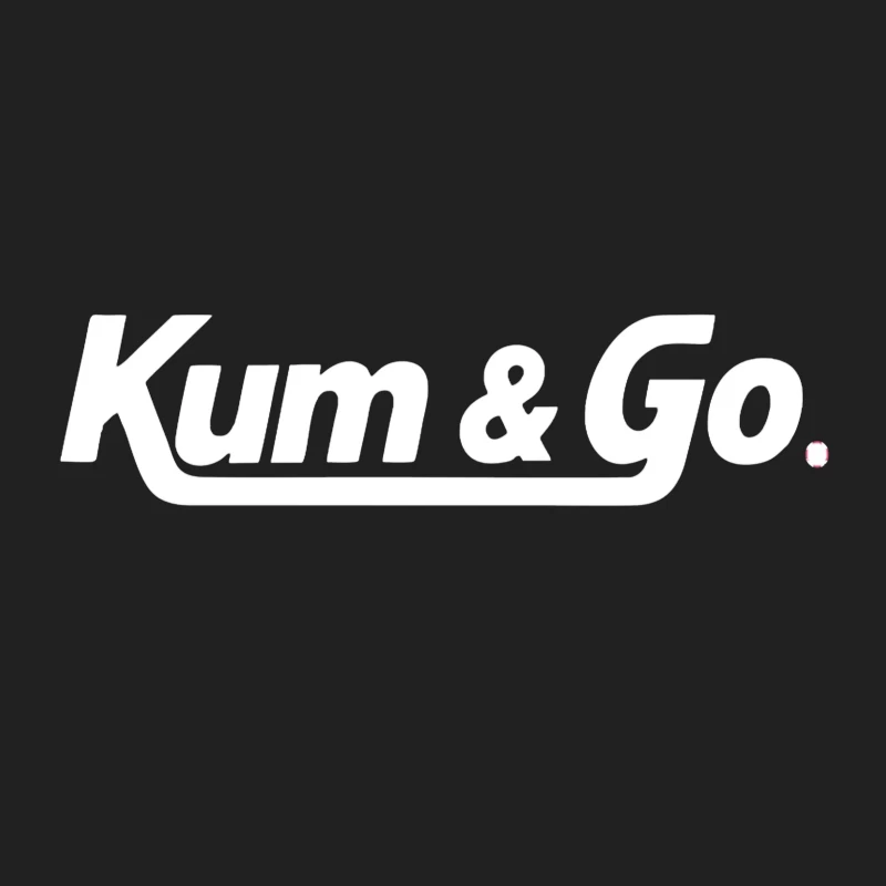 White Outlined Kum & Go Logo Design Bucket Hat