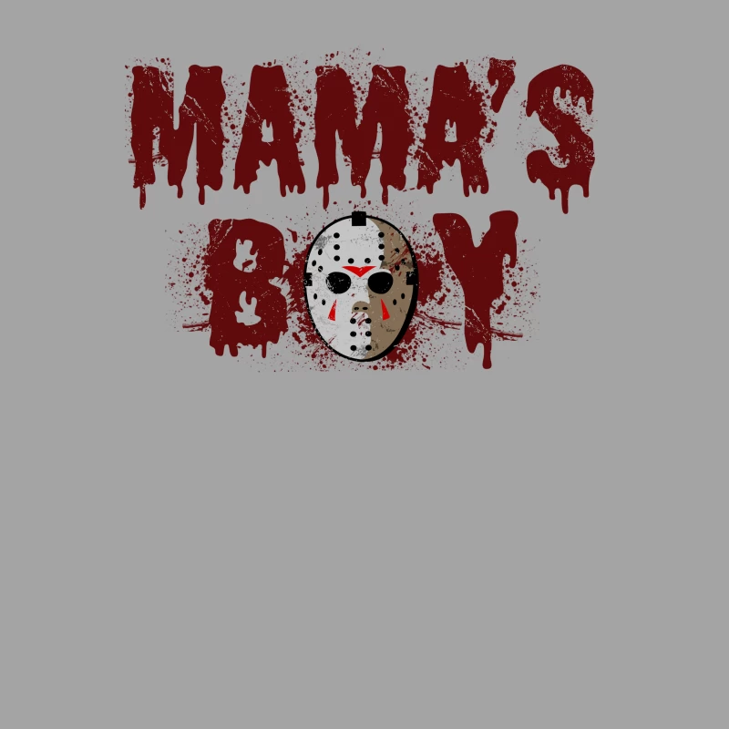 Bloody Horror Mask: Mama's Boy Graphic Design Female T-Shirt