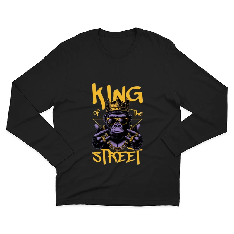 Roi de la Rue Singe Homme Manches Longues T-Shirt