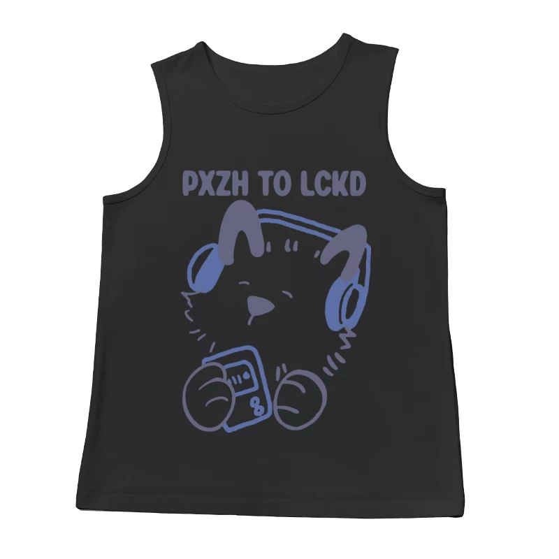 Niedliches Tier mit Kopfhörern Herren Tanktops