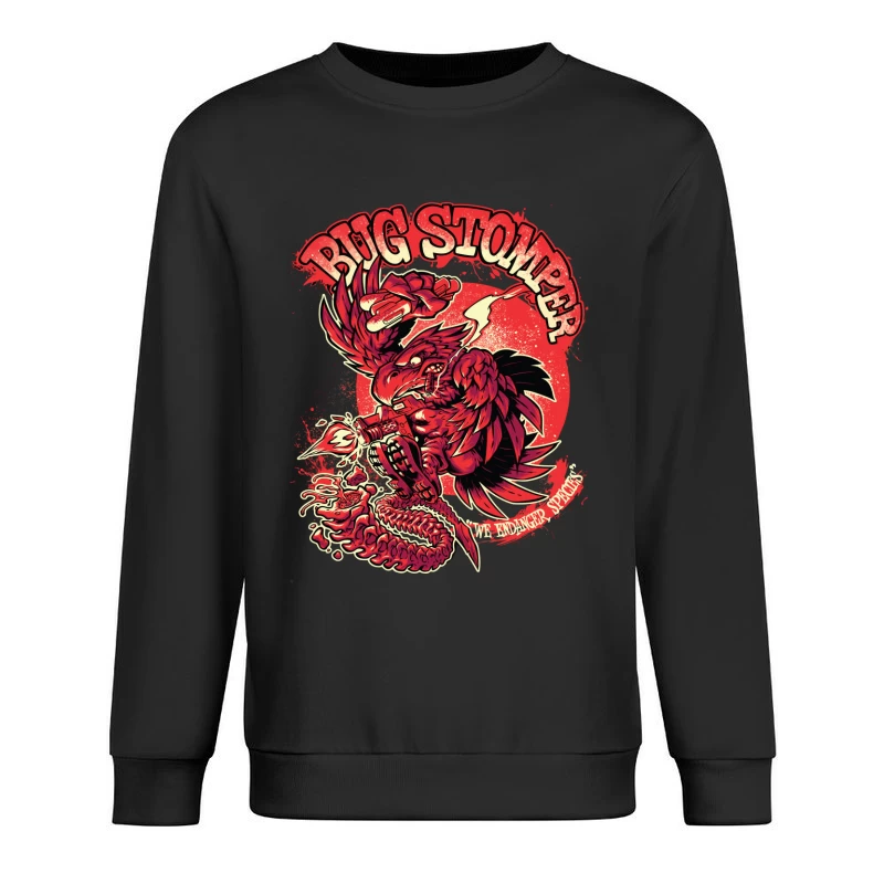 Fierce Cartoon Creature Artwork Male Pullover Sweatshirt