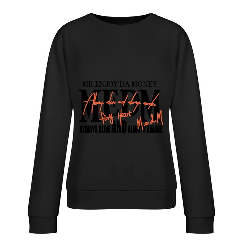 Inspirierendes Zitat in Handschrift Damen Pullover Sweatshirt