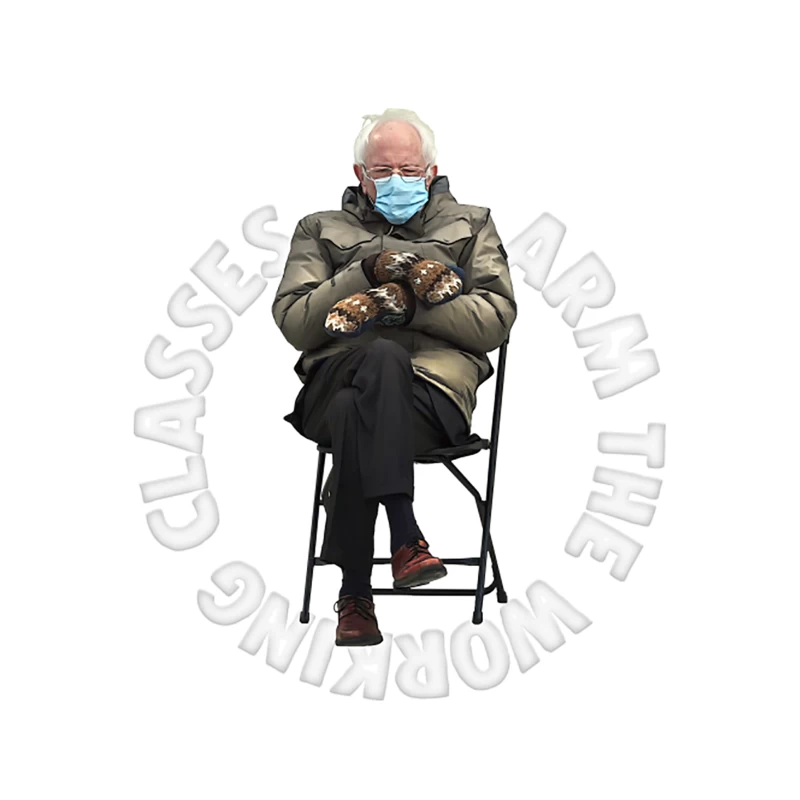 Arm The Working Classes  Bernie Meme Design Tapestry