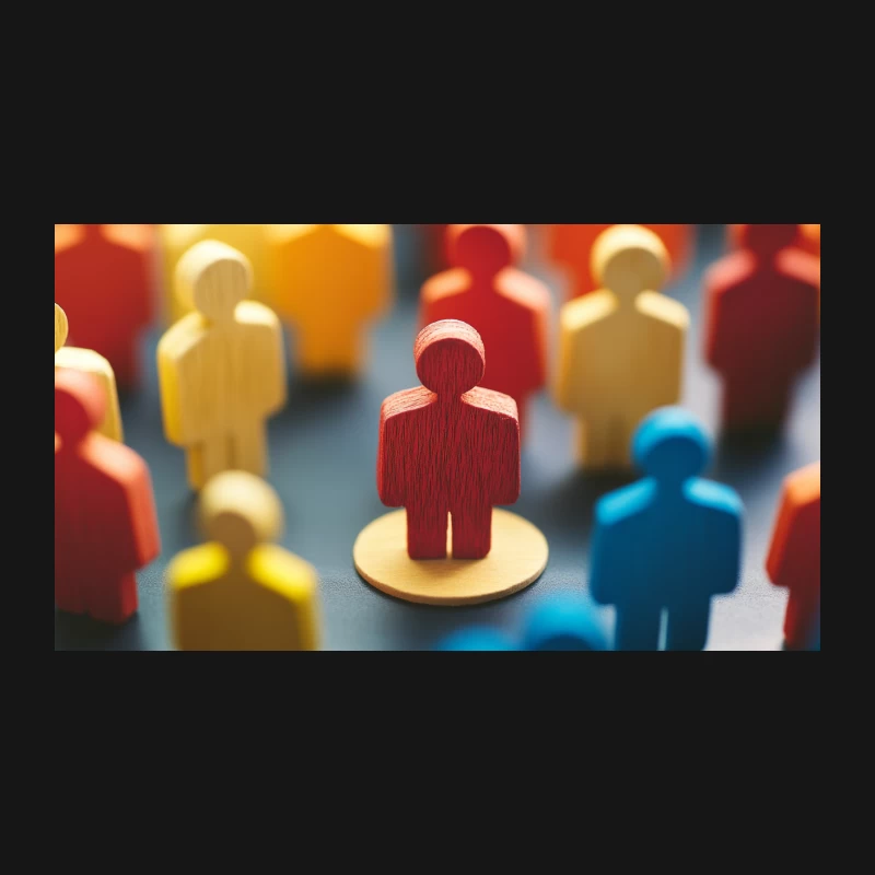 Diverse Colorful Figurines Representing Community Desk Mat