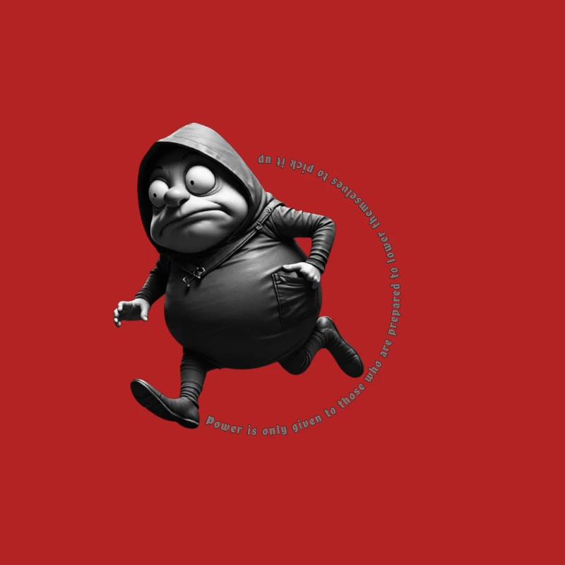 Humorous Character in Motion Male T-Shirt