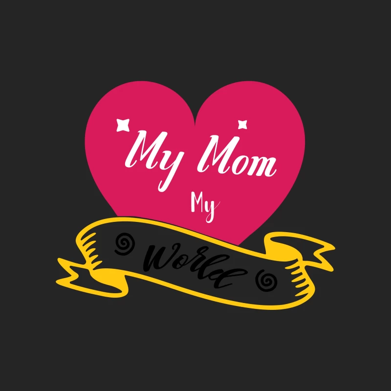 Cœur Maman en Rose avec Ruban Jaune Homme Sweat-shirt à enfiler