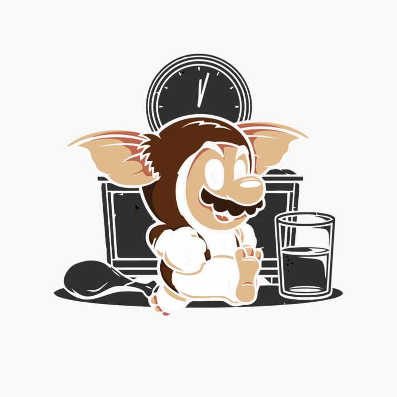 Mischievous Gremlin's Late Night Adventure Cotton Tote Bag
