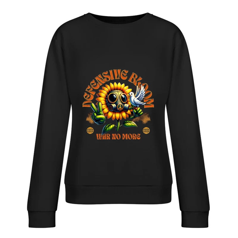 Fleur défensive avec colombe Femme Sweat-shirt à enfiler
