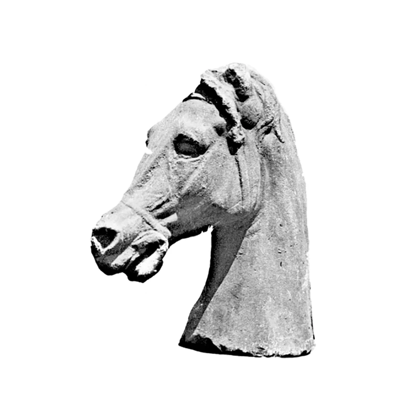 Aesthetic  Greek Horse Statue Design Tapestry