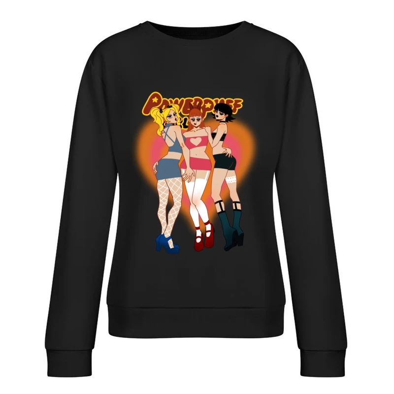 Stilvolle Powerpuff Girls Damen Pullover Sweatshirt