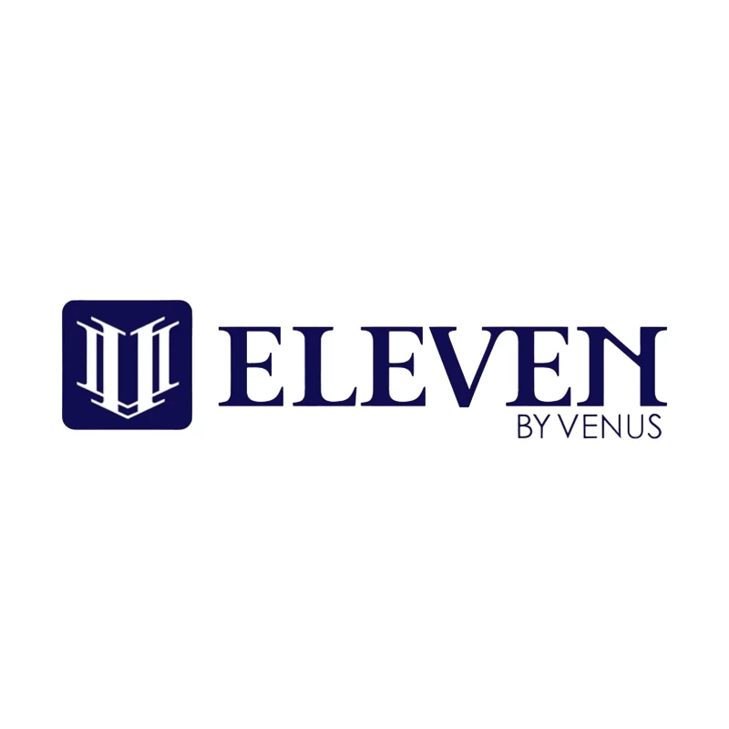 Modern Navy Blue Eleven by Venus Logo Design Coffee Mug