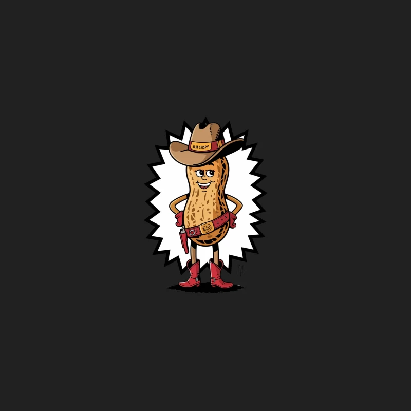 Cowboy Peanut Mascot: Slim Crispy's Nutty Adventure Bucket Hat