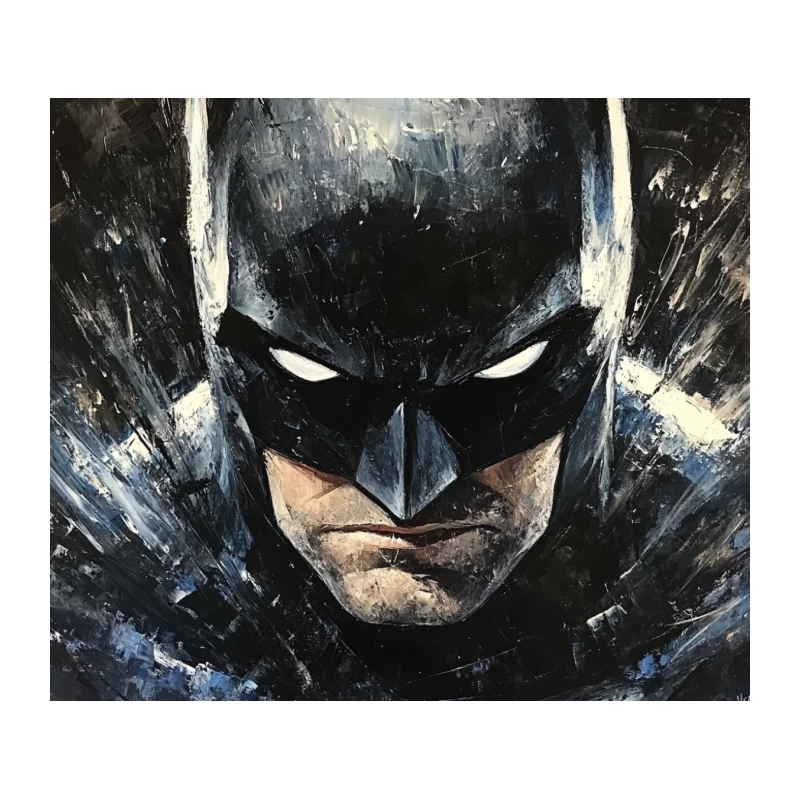 Dark Portrait of Batman: The Brooding Superhero Tapestry