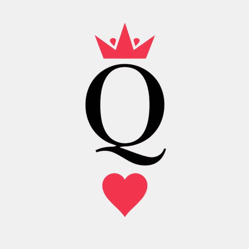 Queen of Hearts: Minimalist Playing Card Design Male Tank Top