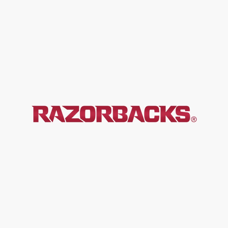 Arkansas Razorbacks Athletic Logo in Red Typography Cotton Tote Bag