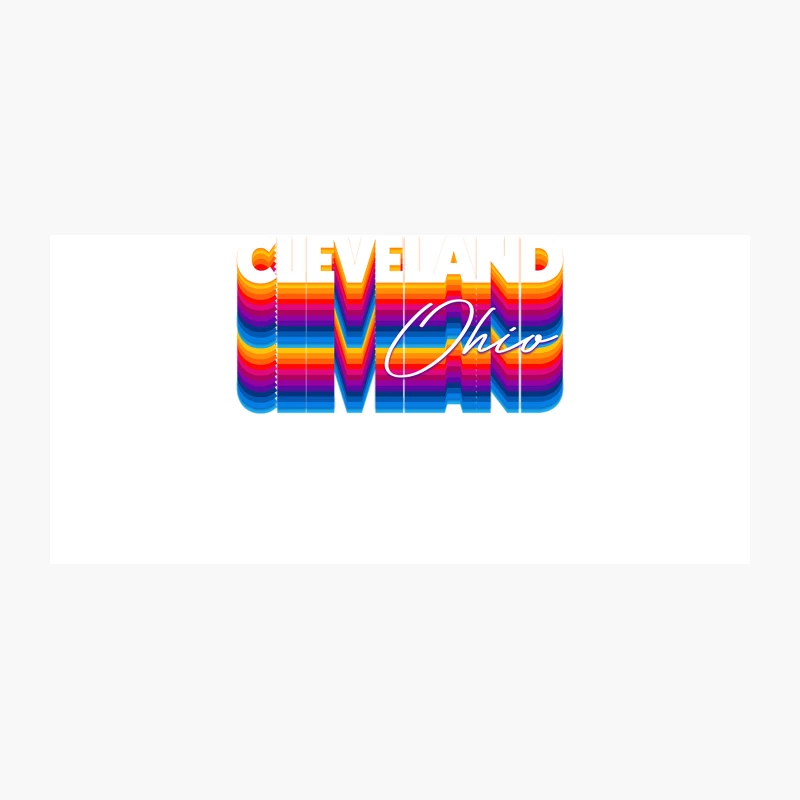 Cleveland Ohio  Retro Typography Design Coffee Mug