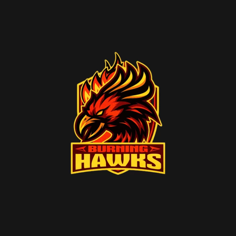 Logo de Burning Hawks en Feu Homme T-Shirt