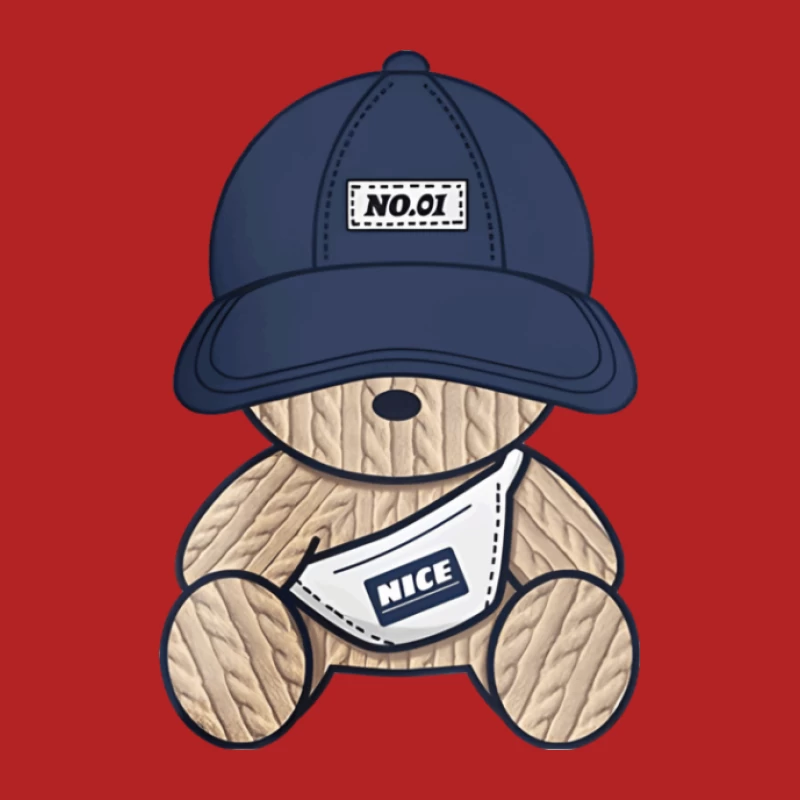 Süßer Teddy mit Hut und Tasche Herren T-Shirt