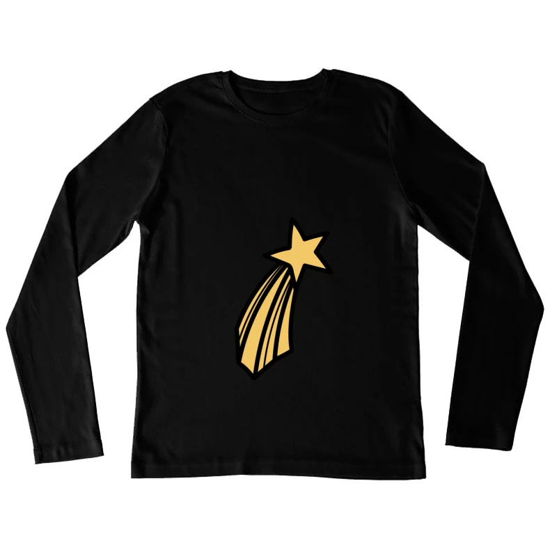 Étoile Filante Dorée Femme Manches Longues T-Shirt